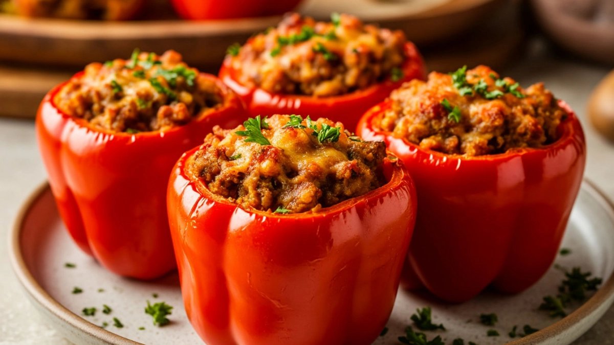 Перцы с рисом больше не тушу: делаю с сочной начинкой из фарша и овощей — получается в разы вкуснее привычных