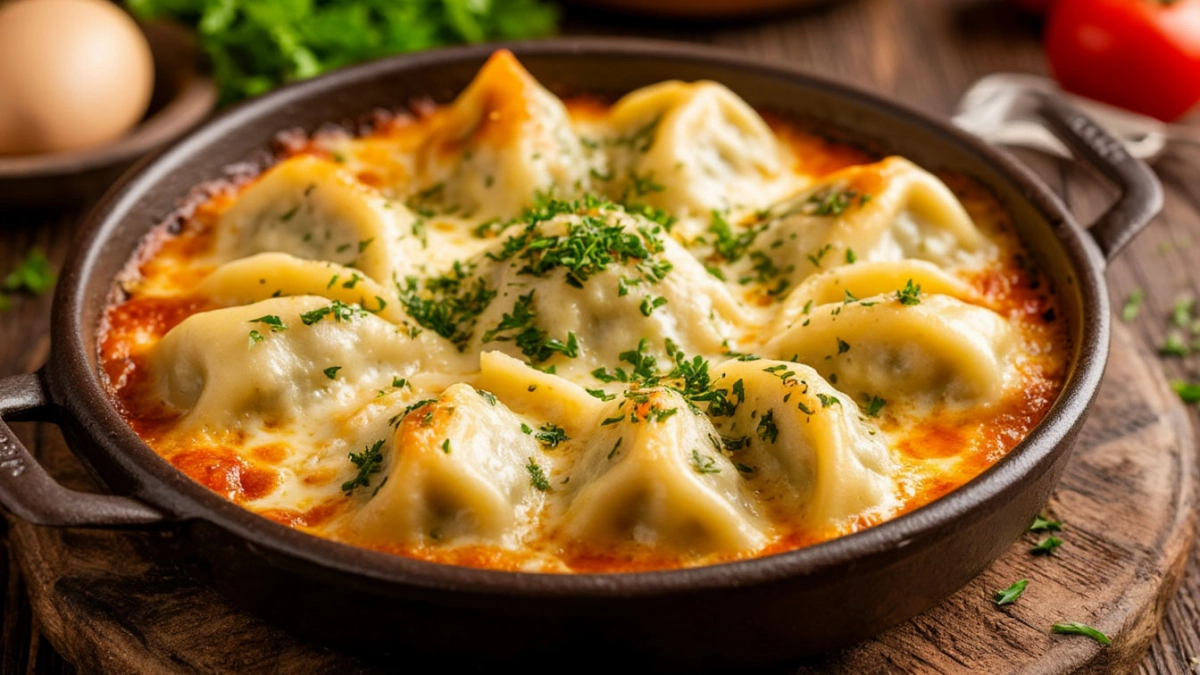 Готовлю пельмени на сковороде под сметанно-сырной шапкой — вкусный ужин вместо надоевших варёных