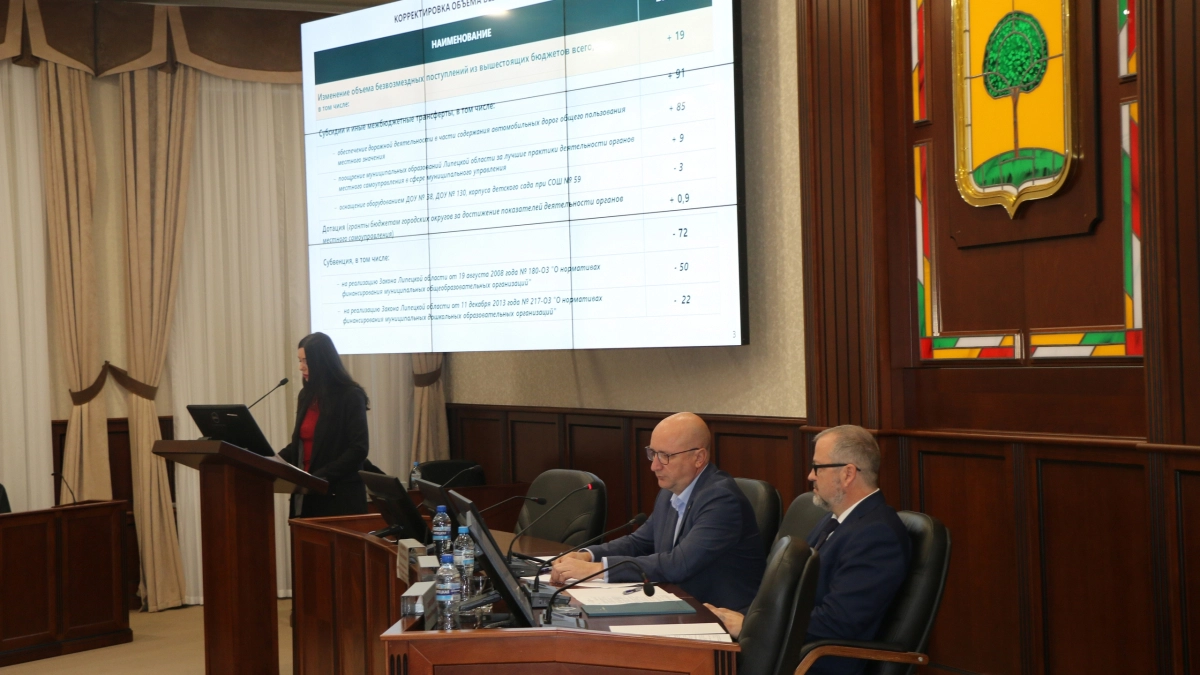 Липецкие депутаты утвердили бюджет с дефицитом 1,5 млрд рублей