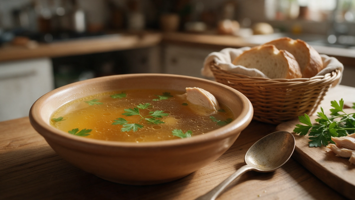 Куриный бульон будет прозрачнее слезы: добавляю при варке мяса — суп получается ароматный и вкусный