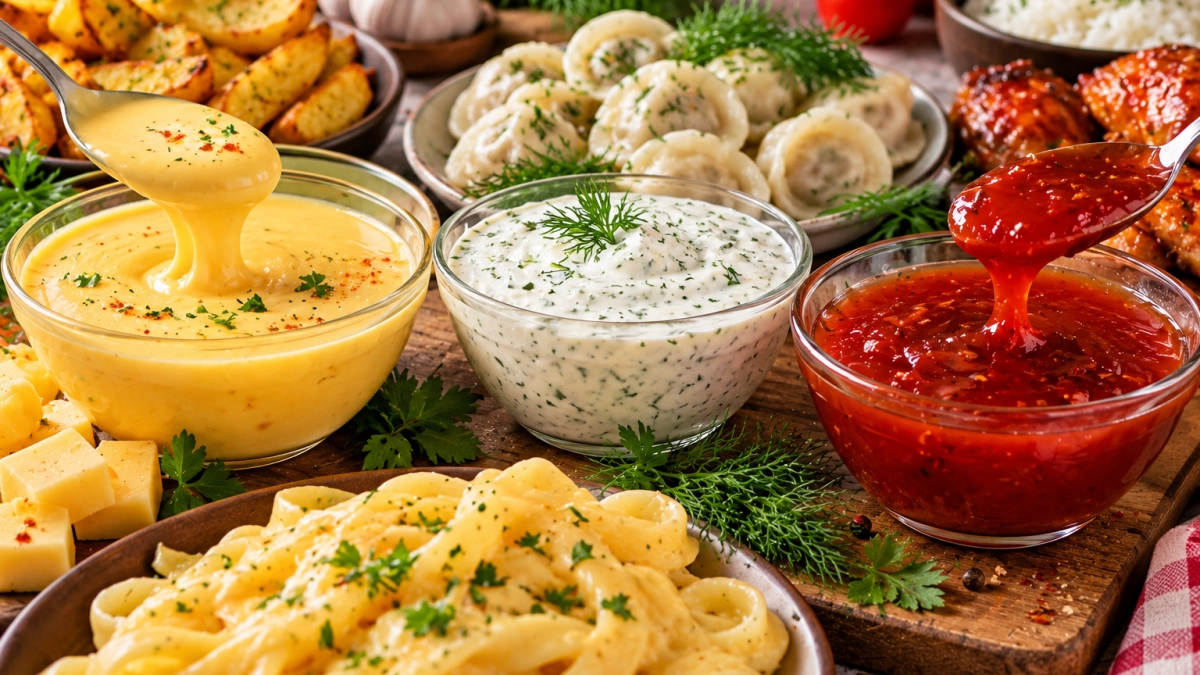 К мясу, картошке, пельменям и макаронам: 3 домашних соуса – майонез и кетчуп больше не нужны