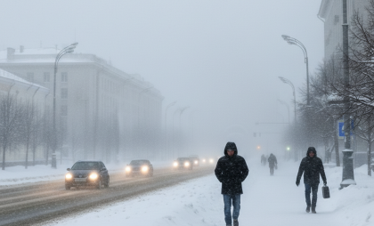 Липчан предупредили о метели и снежных заносах