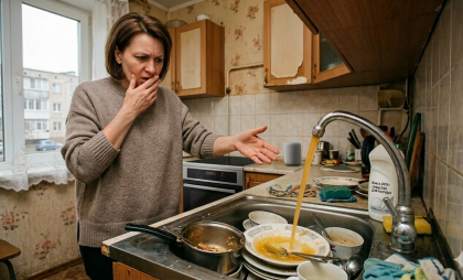 В Подгорном из кранов течет жидкость цвета лимонада